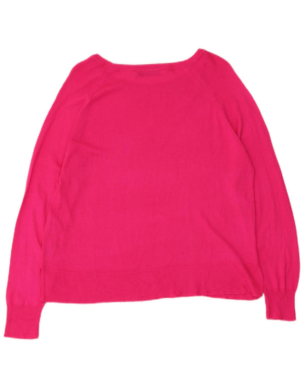 Zara Femme Pull Col Bateau UK 10 Petite Viscose Rose