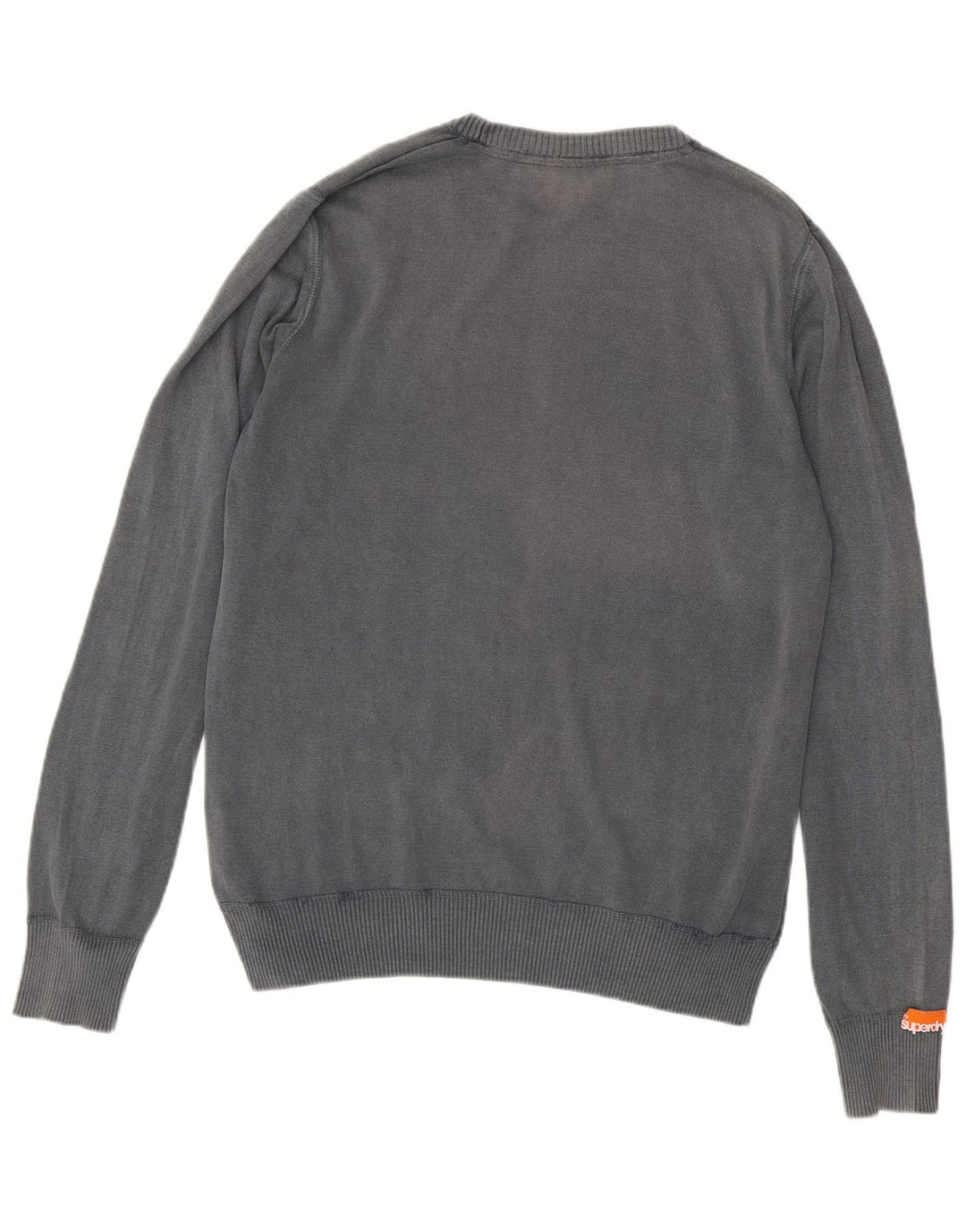 SUPERDRY Pull à col rond pour homme 2XL Gris Coton