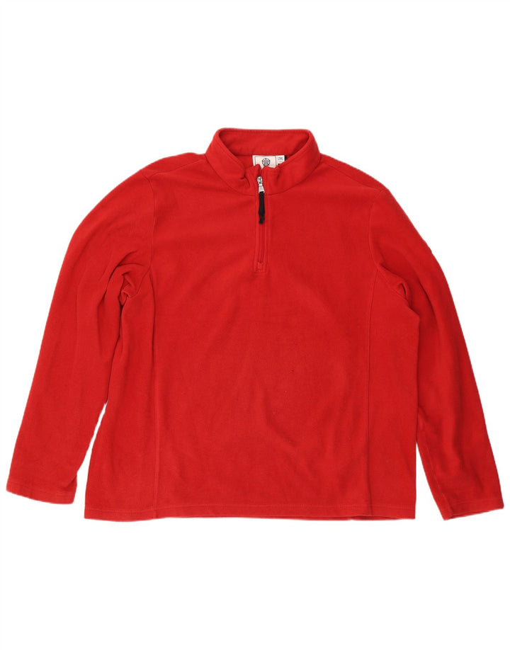 TOG 24 Pull polaire à col zippé pour homme 2XL Rouge Polyester