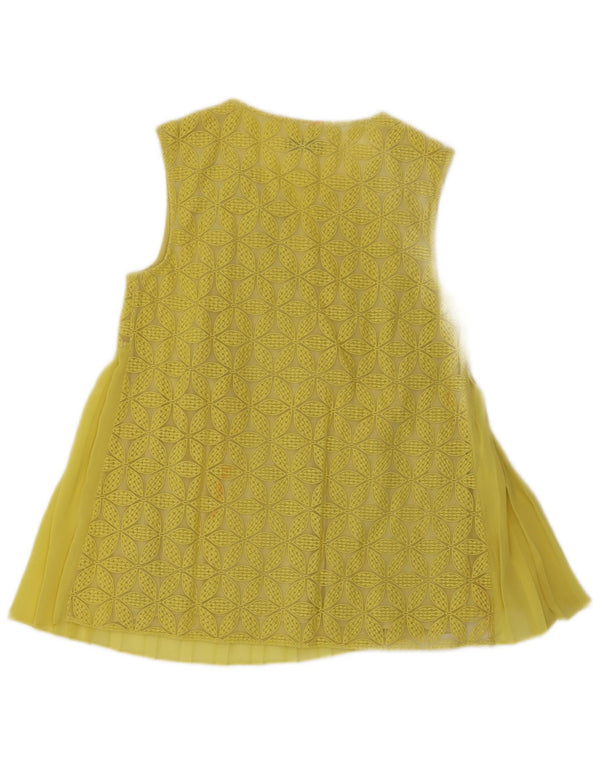 Max & Co. Chemisier sans manches pour femme UK 10 Petit jaune floral