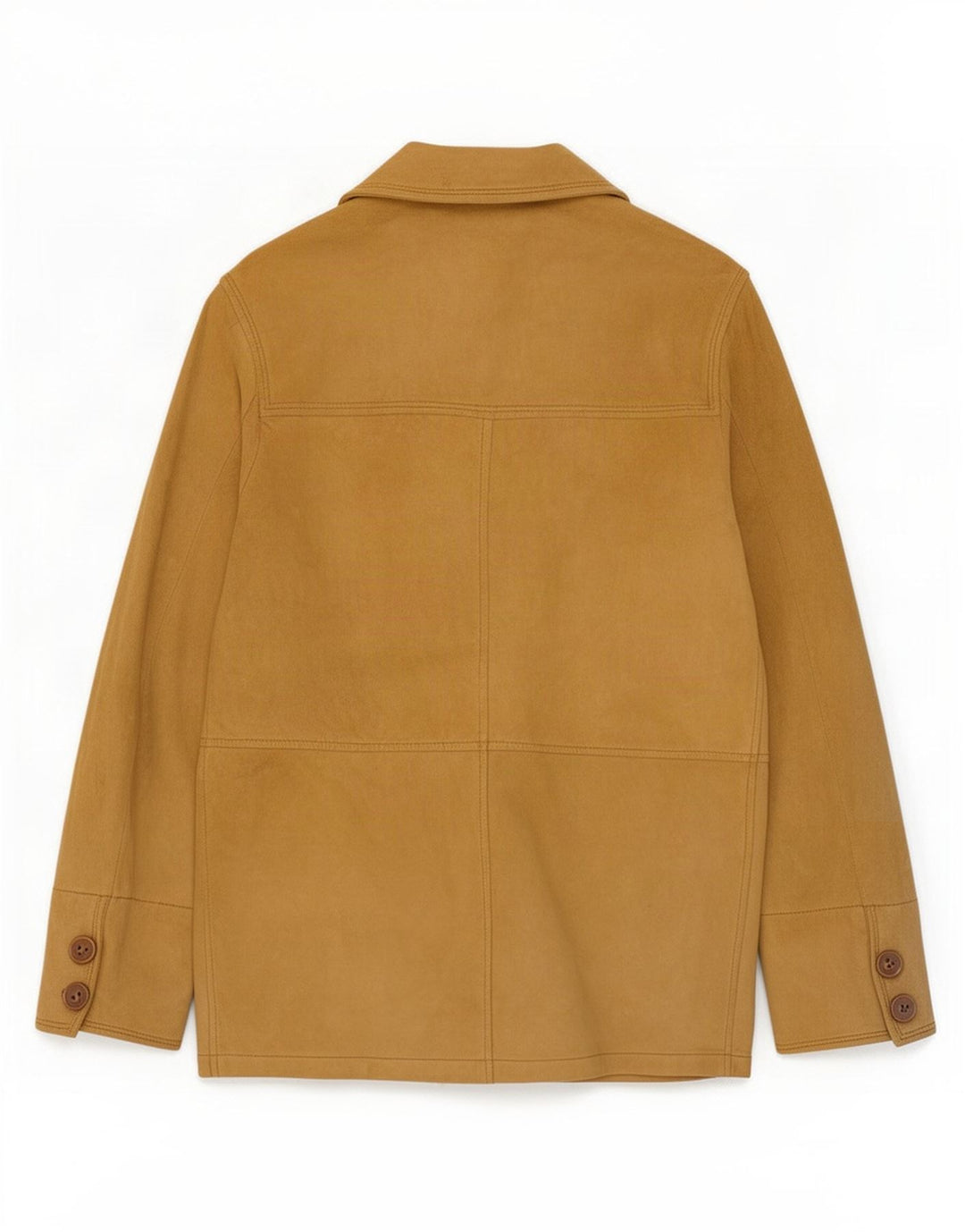 veste en daim femme vintage IT 42 cuir beige moyen