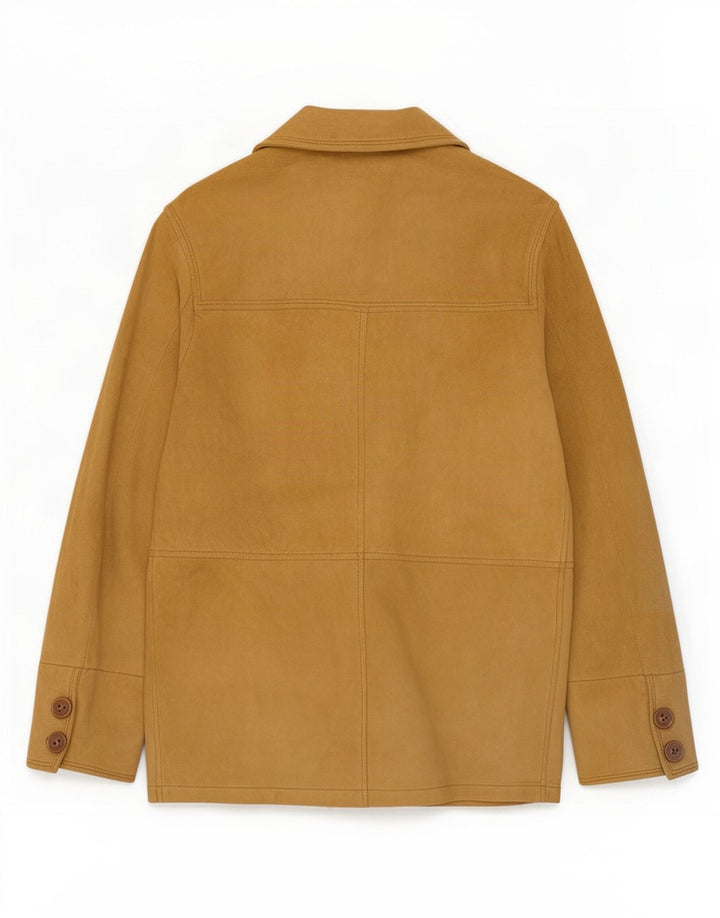 veste en daim femme vintage IT 42 cuir beige moyen