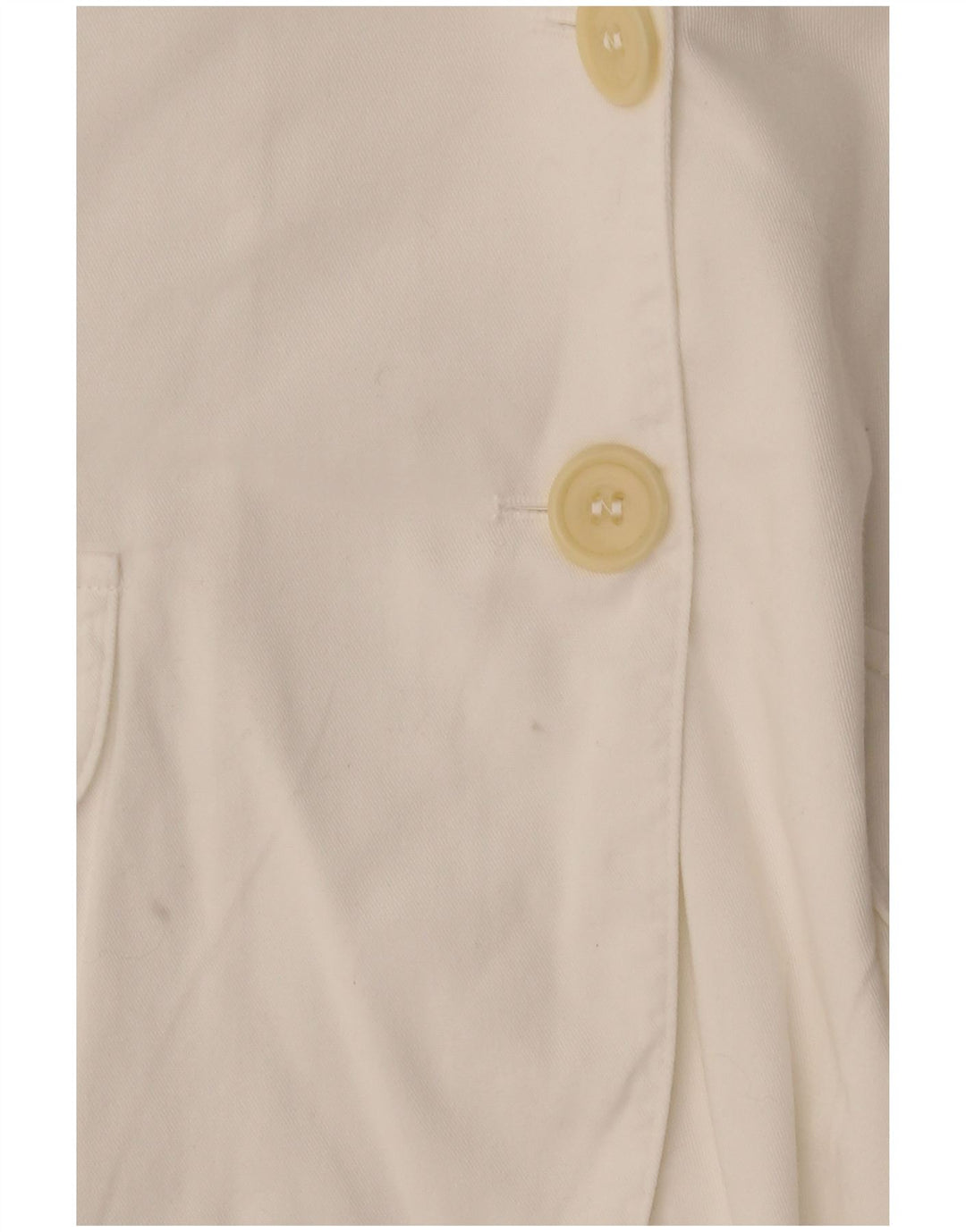 Benetton Cardigan à manches courtes pour femme IT 42 en coton blanc moyen