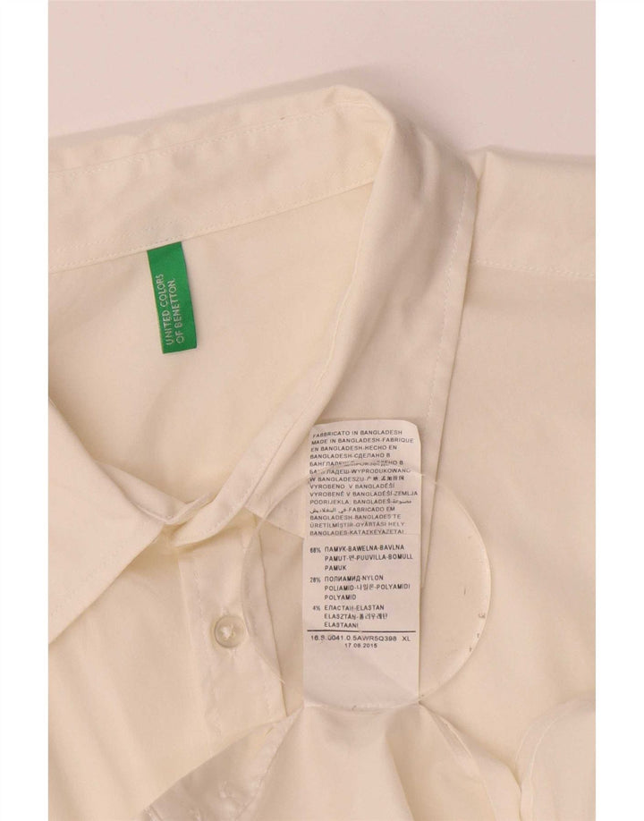 Benetton Chemise Homme XL Blanc Coton