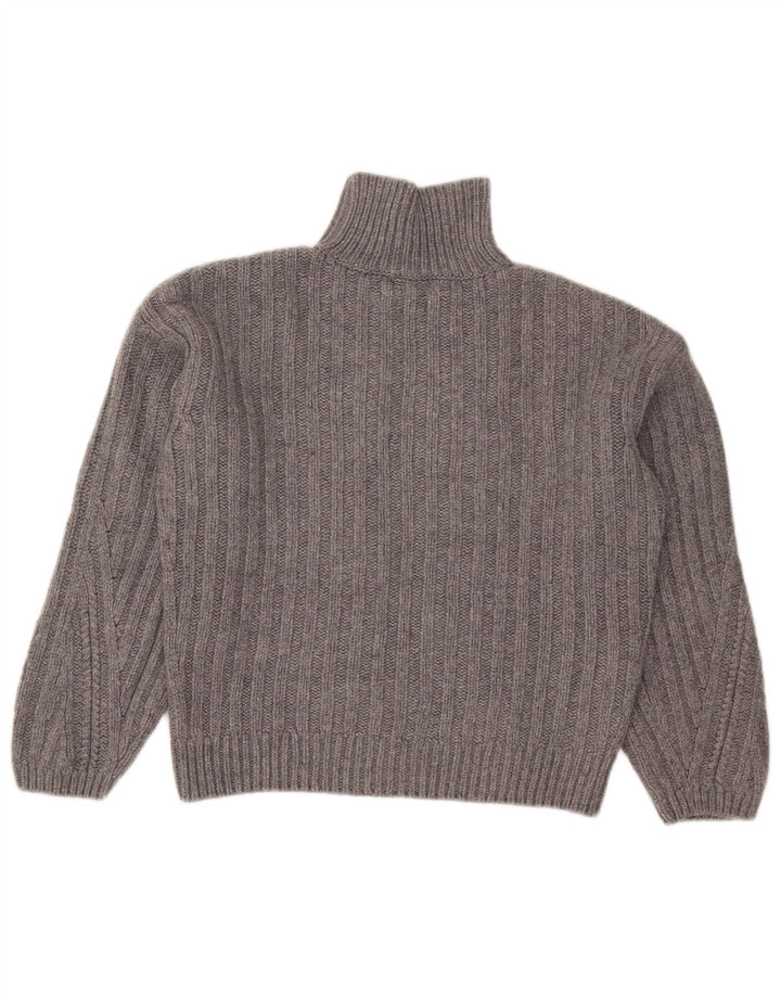 Massimo Dutti Pull court à col roulé pour femme UK 10 Petit Gris