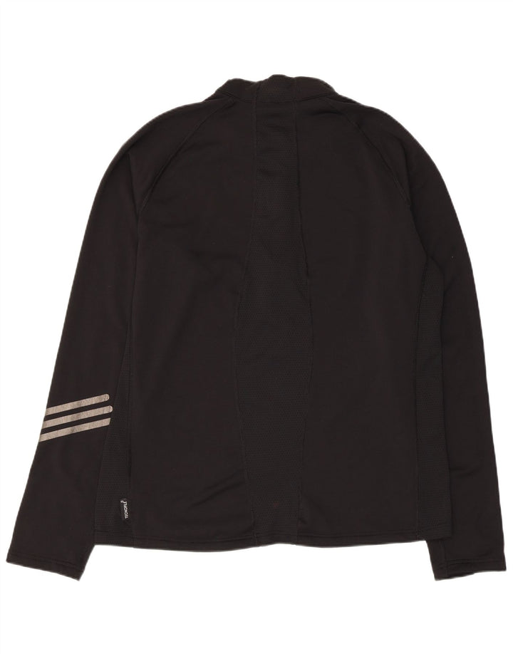 Adidas Pull à col zippé pour homme Haut de survêtement Large Noir Polyester