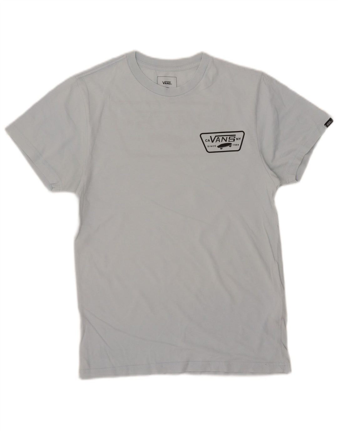 Vans T-shirt graphique ajusté sur mesure pour homme, petit, bleu, coton