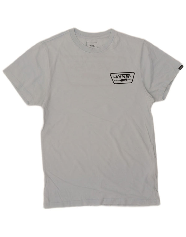 Vans T-shirt graphique ajusté sur mesure pour homme, petit, bleu, coton