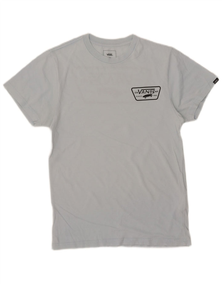 Vans T-shirt graphique ajusté sur mesure pour homme, petit, bleu, coton