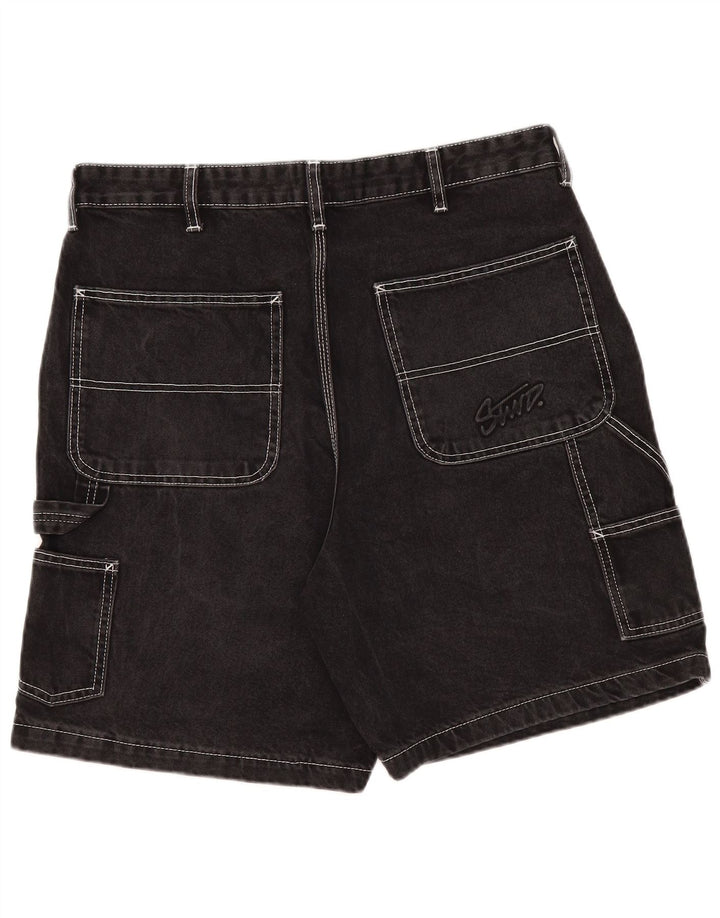 Pull & Bear Short cargo en jean pour homme EU 46 XL W36 Noir