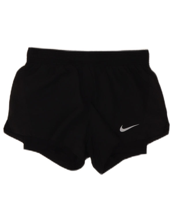 Nike Short de sport Dri Fit pour femme UK 6 XS Noir Polyester