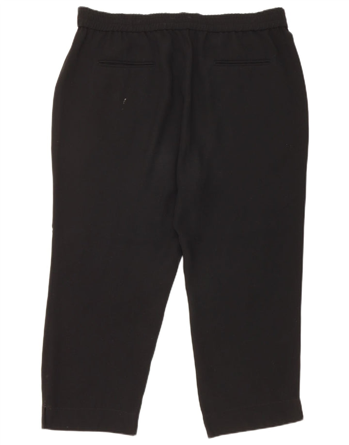 Whistles Pantalon Capri Femme UK 14 Large W34 L22 Noir Polyester