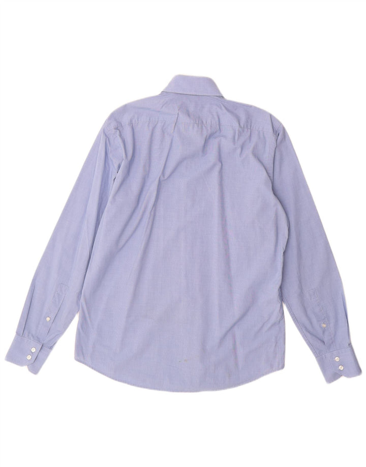 Hugo Boss Chemise coupe régulière pour homme Taille 39 15 1/2 Coton bleu moyen