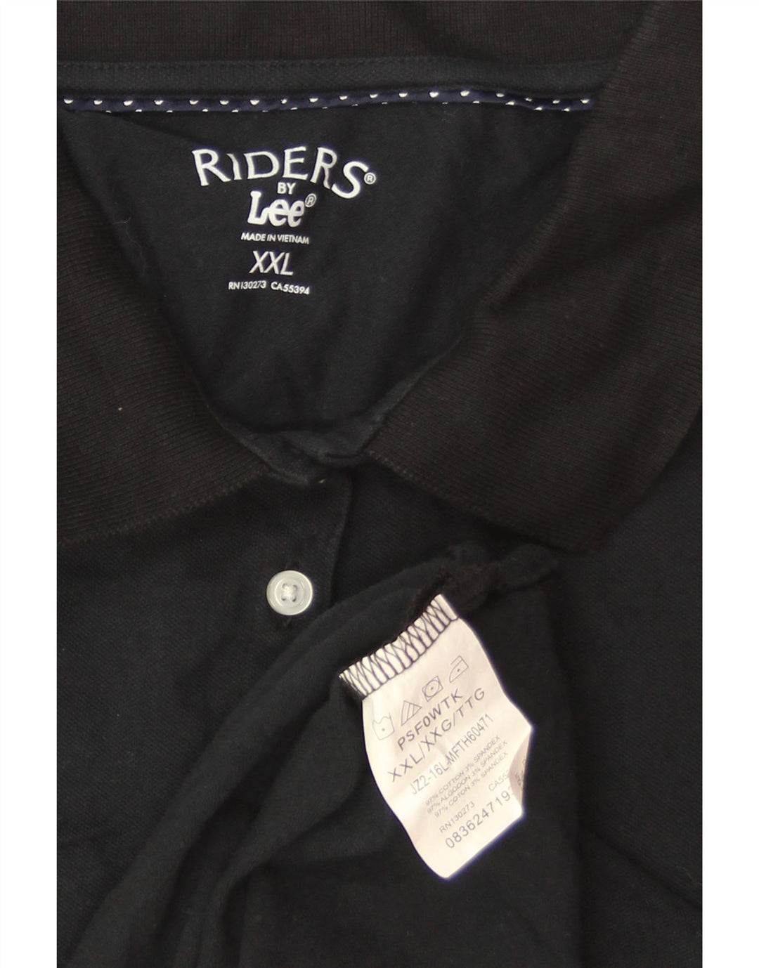 LEE Polo Femme UK 20 2XL Noir Coton