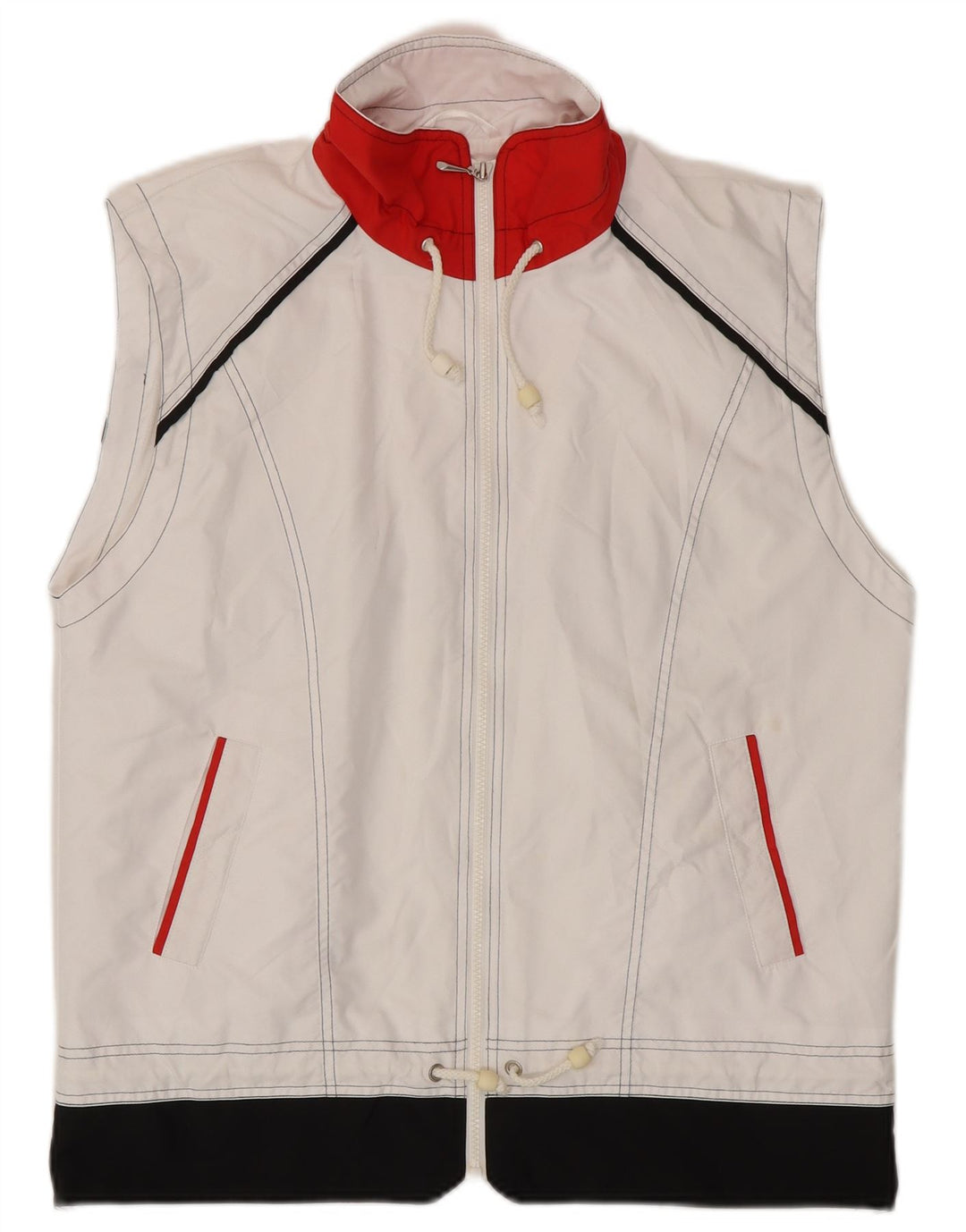Elegance Womens Crop Gilet UK 16 Grand Blanc Colorblock Polyester