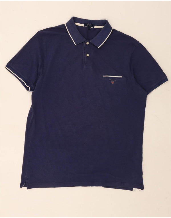 Gant Polo Homme Grand Bleu Marine Coton