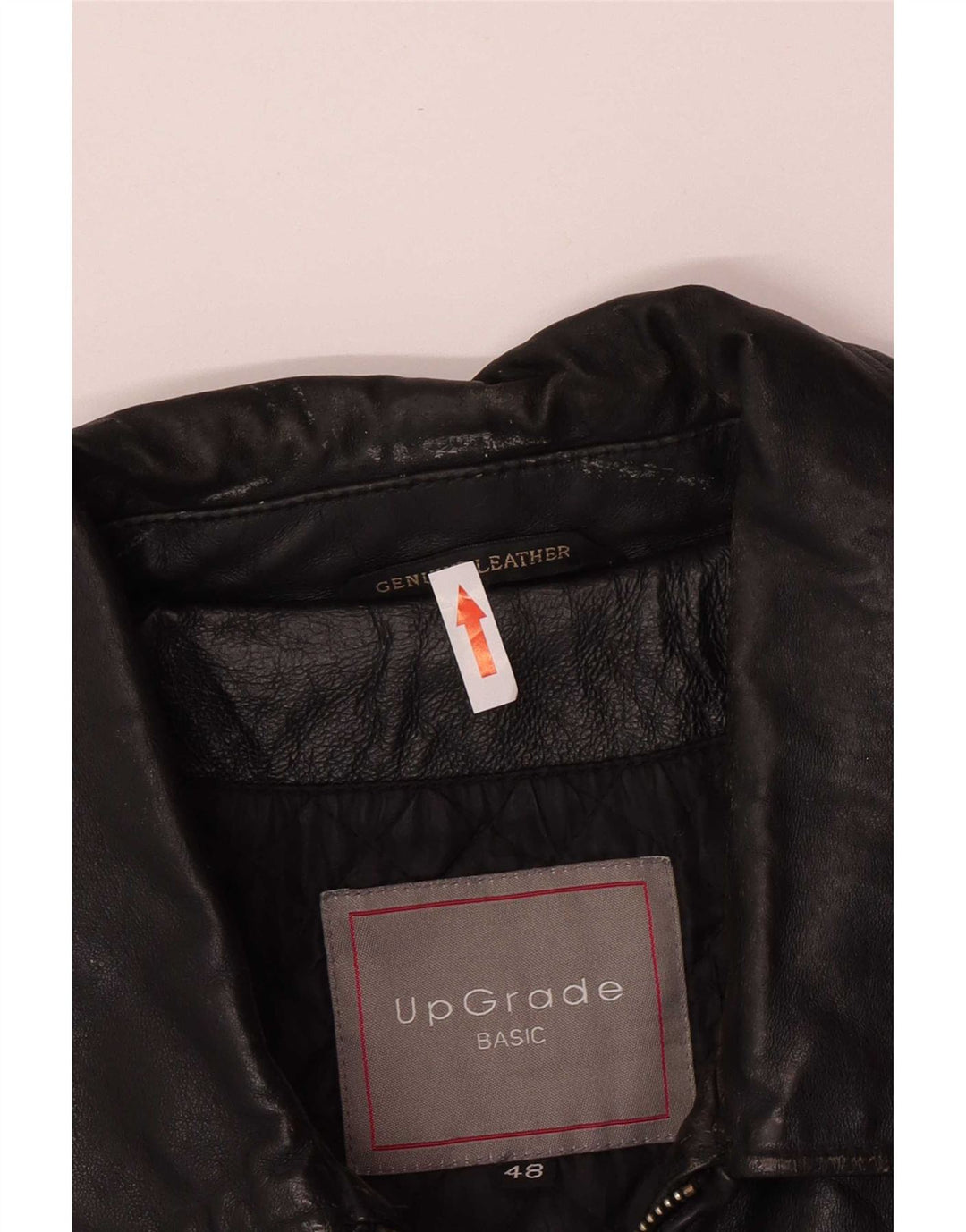 veste en cuir homme vintage IT 48 Medium Noir
