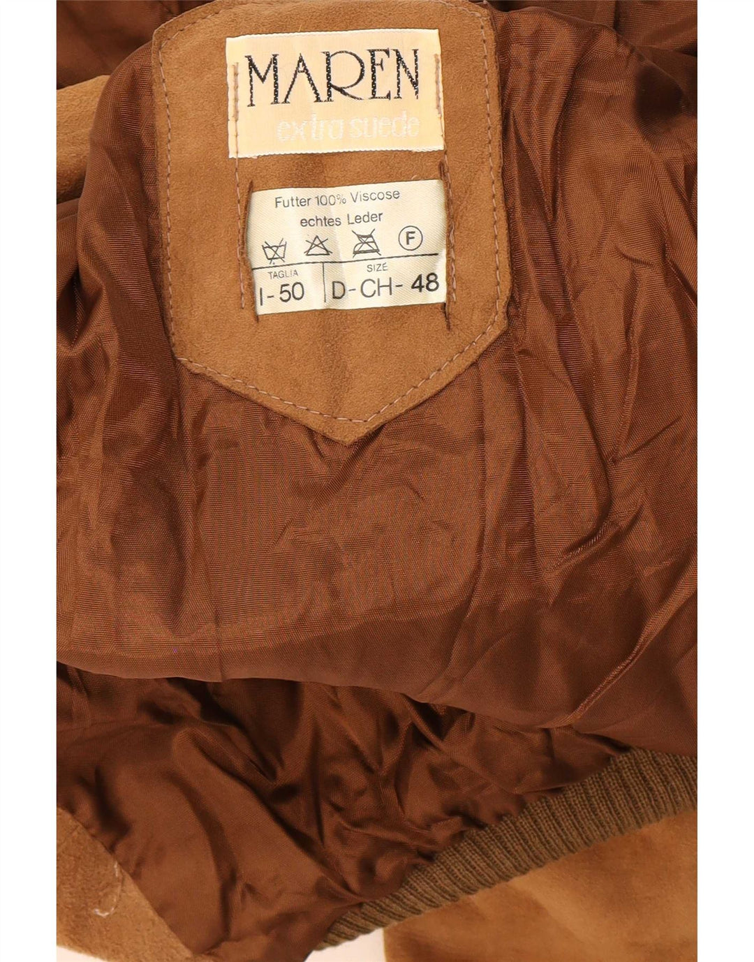 Maren Veste Bomber En Daim Homme IT 50 Grand Cuir Beige