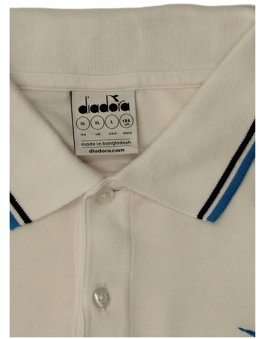 DIADORA Polo Homme XL Blanc Coton