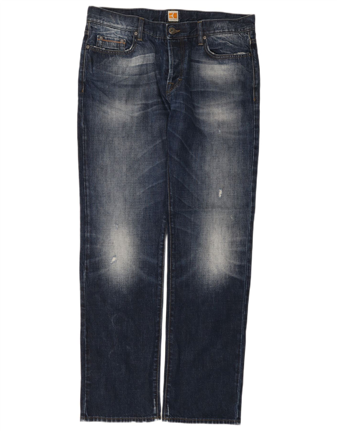 Boss Orange Jean droit coupe régulière pour homme W38 L34 bleu coton