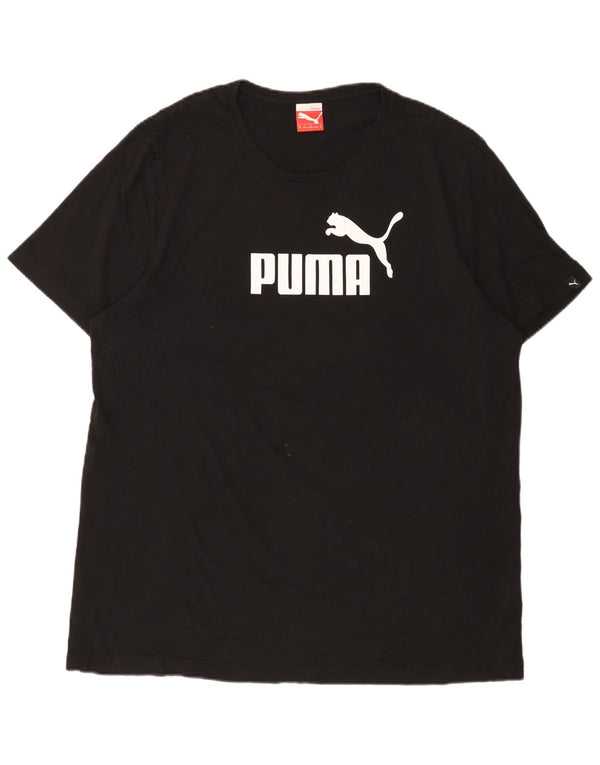 PUMA T-Shirt Graphique Homme XL Noir Coton