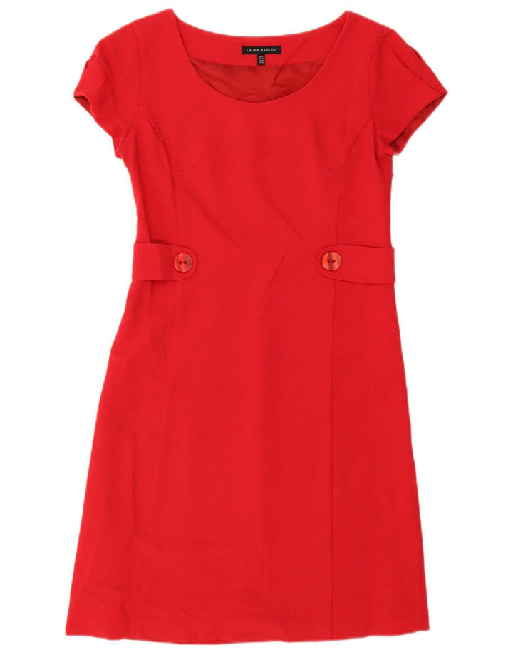 Laura Ashley Robe trapèze pour femme UK 8 Petit Rouge Polyester