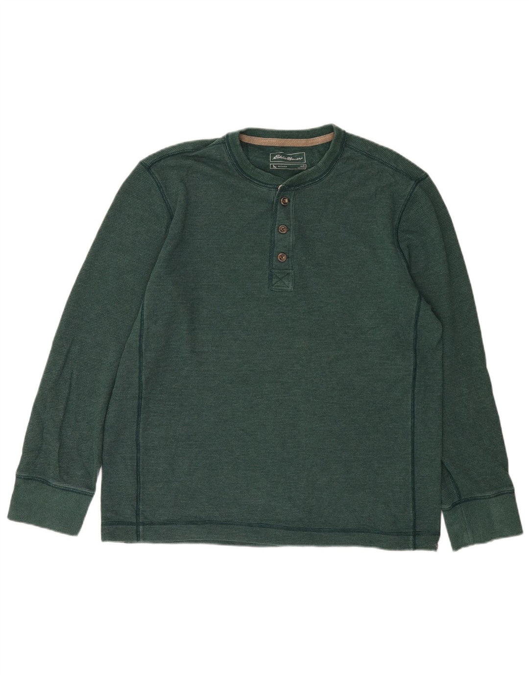 EDDIE BAUER Haut Homme Manches Longues Grand Coton Vert