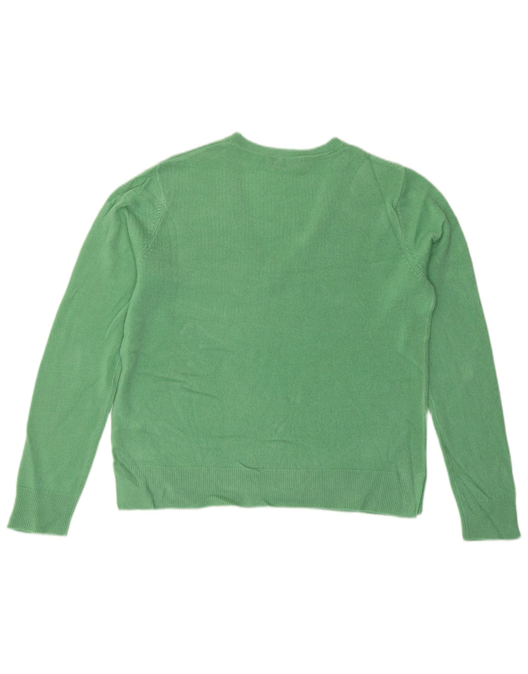 Marks & Spencer Pull col en V pour femme UK 14 Large Vert
