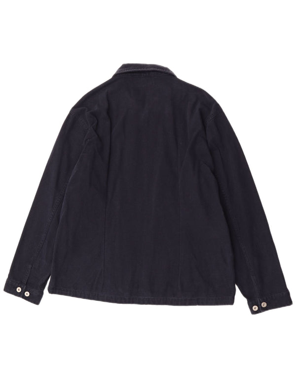 Sasch Veste Bomber Homme UK 42 XL Bleu Marine Coton