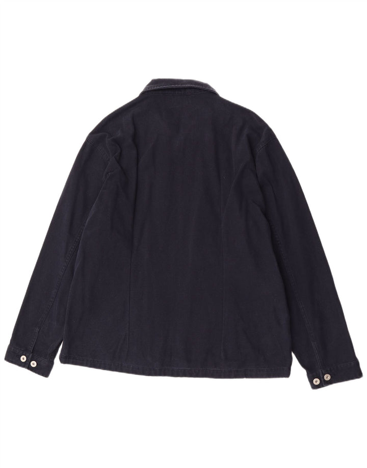 Sasch Veste Bomber Homme UK 42 XL Bleu Marine Coton