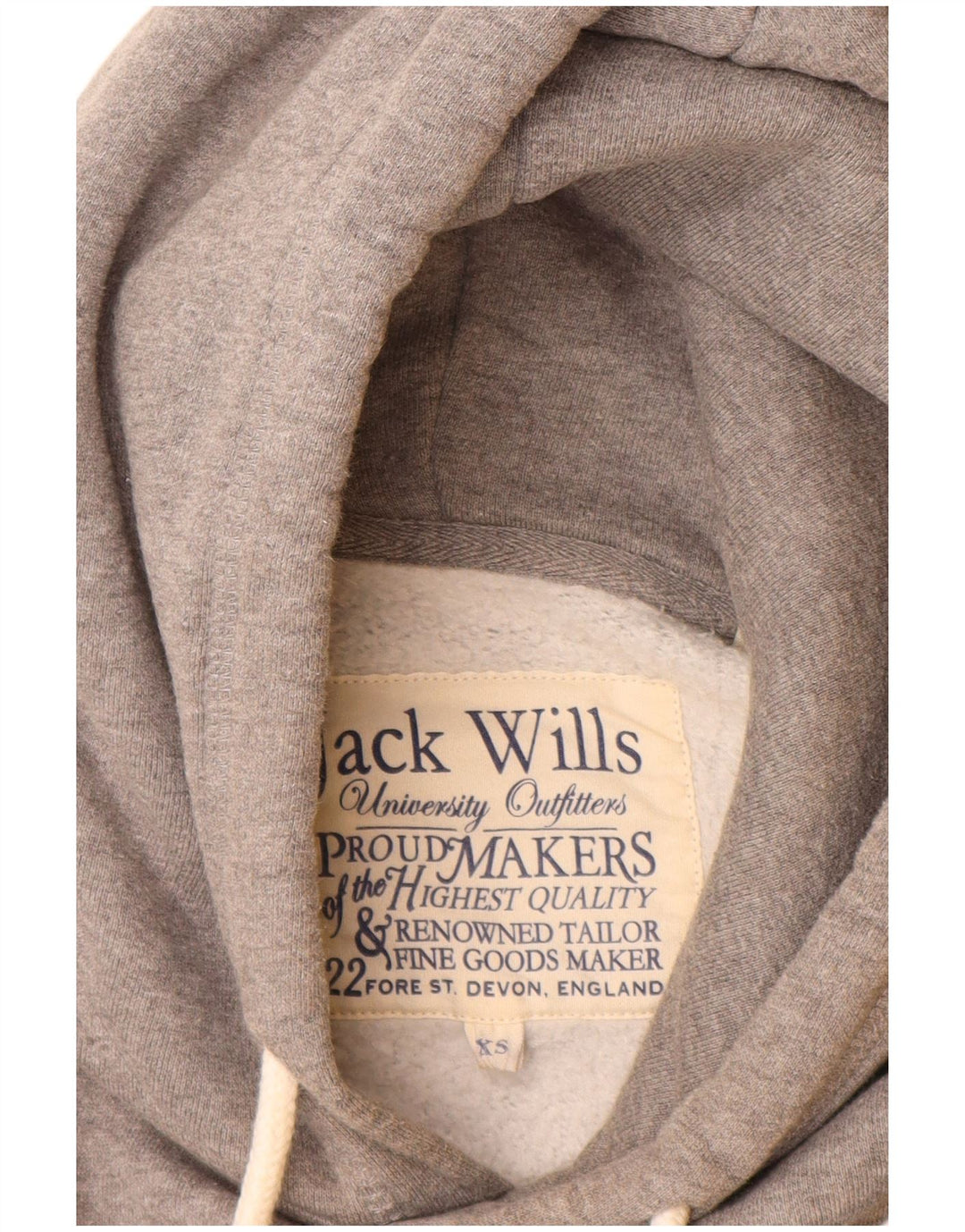 JACK WILLS Pull à capuche graphique pour homme XS en coton gris