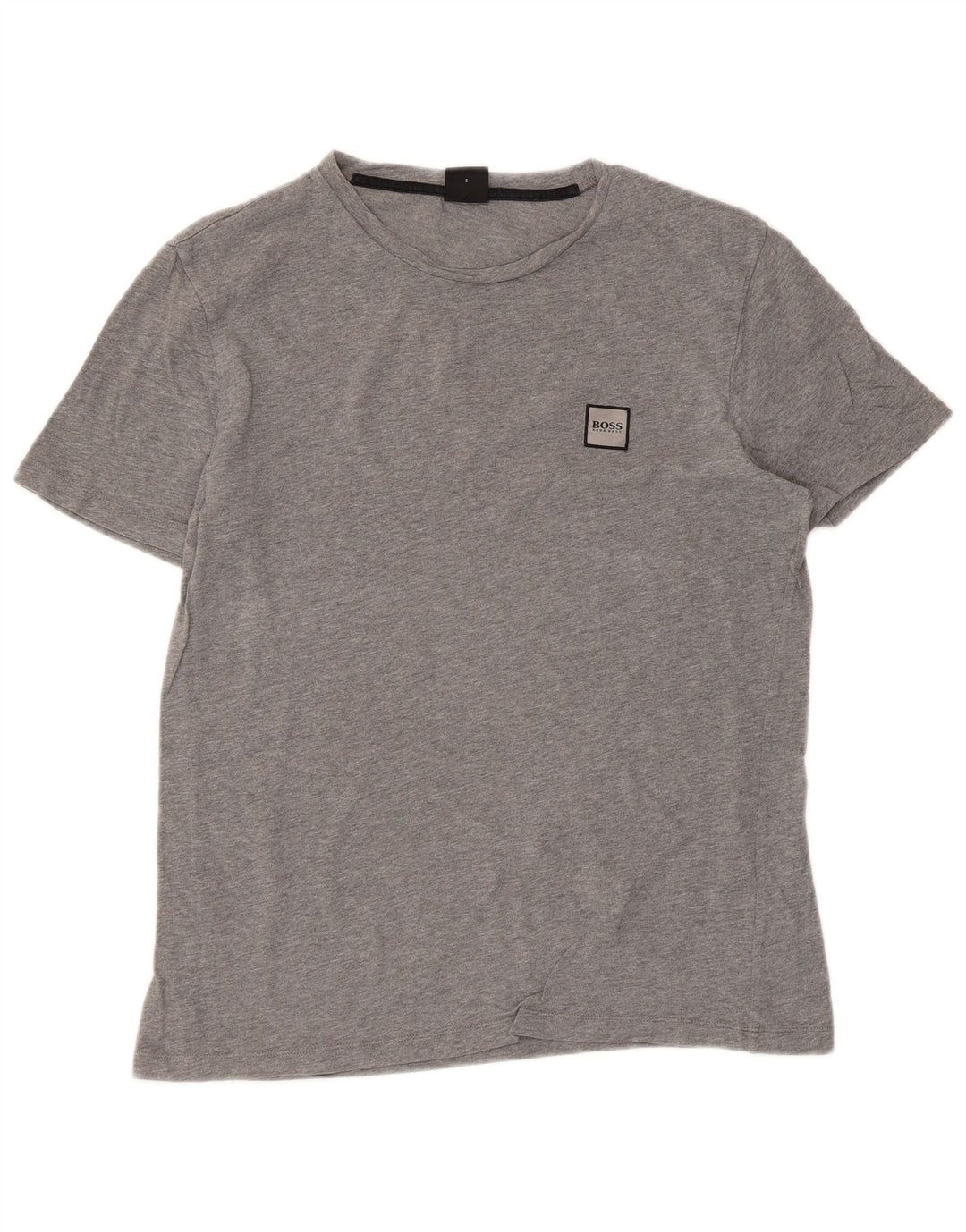 Hugo Boss T-Shirt Femme Top UK 10 Petit Gris Coton