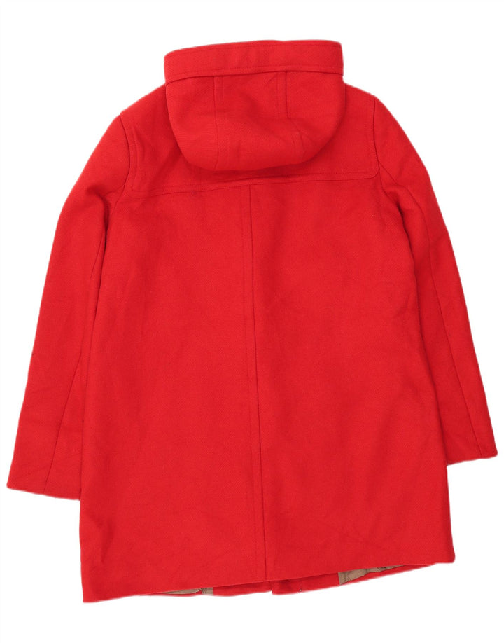 BENETTON Duffle-coat à capuche pour femme UK 16 Grande laine rouge