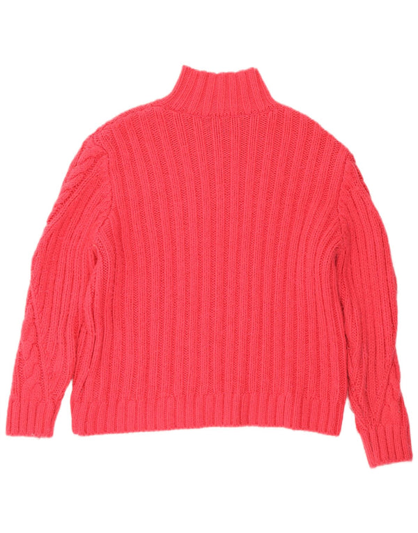 Marks & Spencer Pull col roulé pour femme Rose moyen UK 12