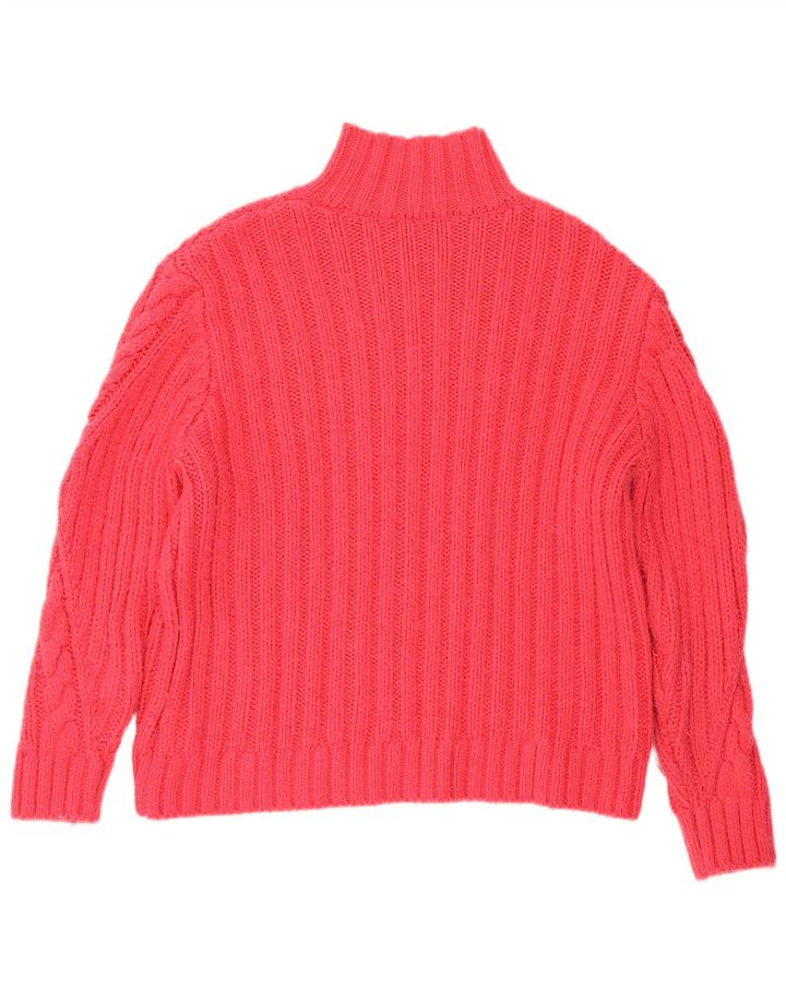 Marks & Spencer Pull col roulé pour femme Rose moyen UK 12