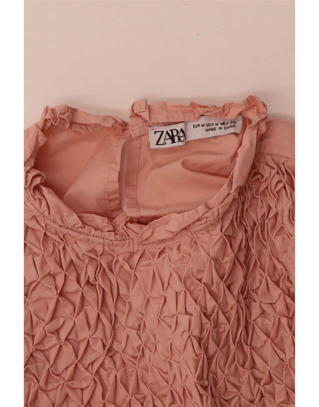 Zara Chemisier surdimensionné à manches longues pour femme Rose moyen UK 12