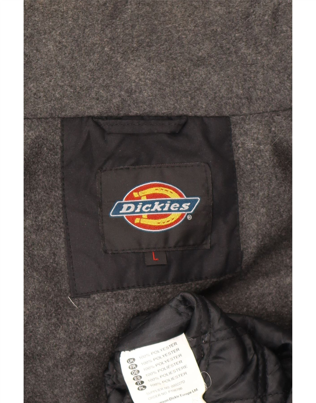 Dickies Veste coupe-vent pour homme UK 40 Large Noir Polyester