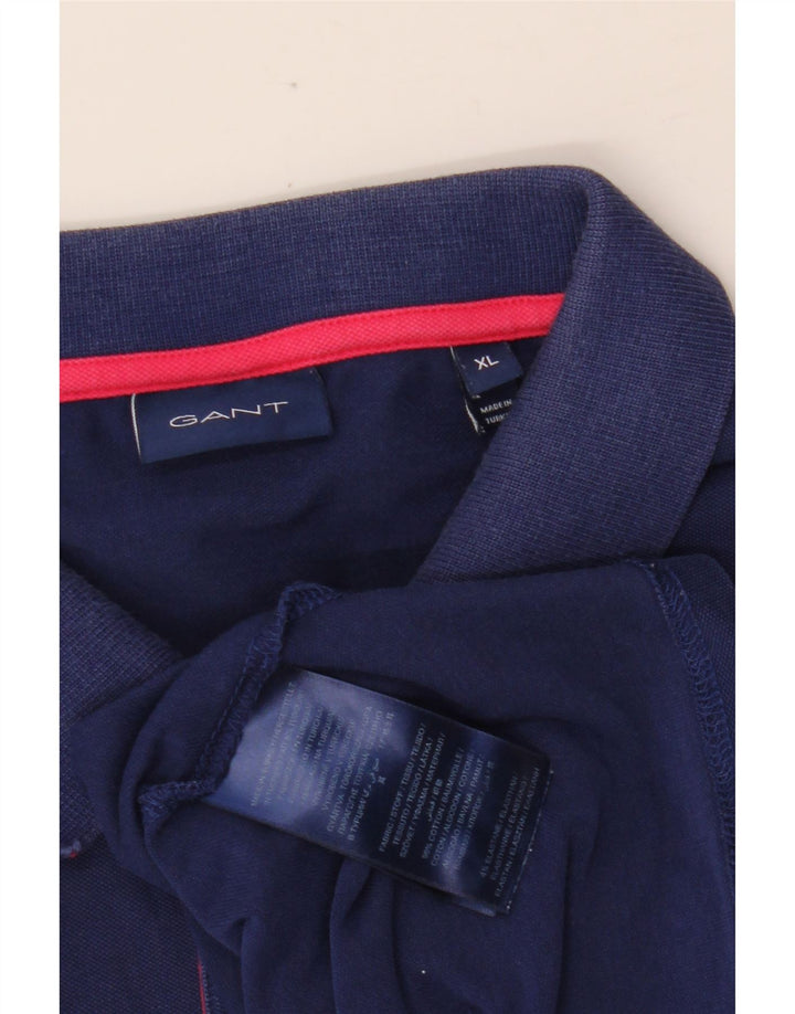 GANT Polo Homme XL Bleu Marine Coton