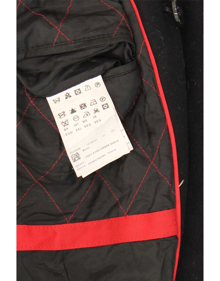 Hugo Boss Caban pour homme UK 44 2XL Laine vierge noire