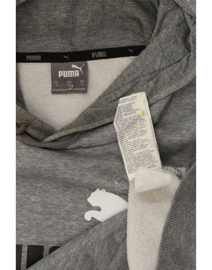 Puma Pull à Capuche Graphique Homme Gris Moyen Moucheté Coton