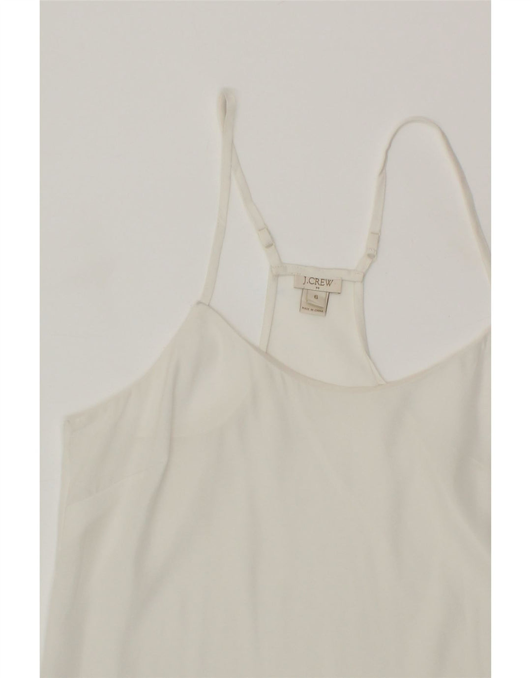 J. CREW Womens Sleeveless Cami Top US 6 Medium White Vintage J. Crew and Second-Hand J. Crew from Messina Hembry 