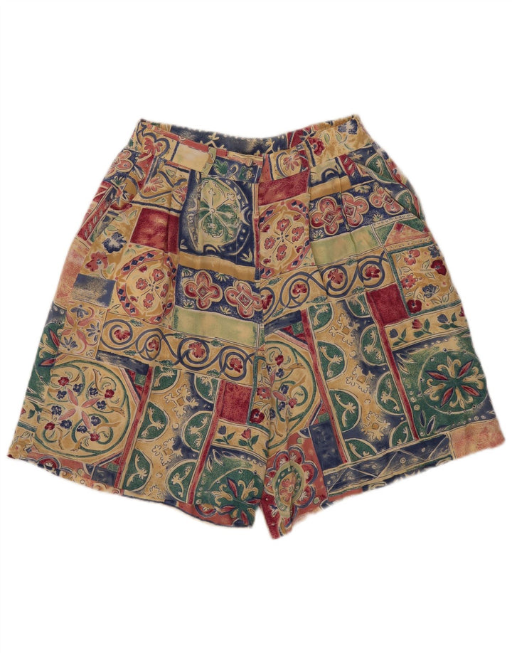 vintage Womens Pegged Chino Shorts W28 Moyen Multicolore Patchwork Soie