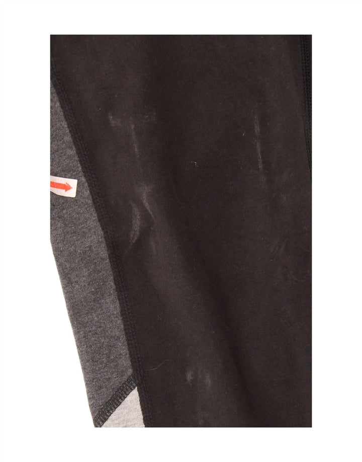 REEBOK Leggings Femme UK 10 Petit Noir Colorblock Coton