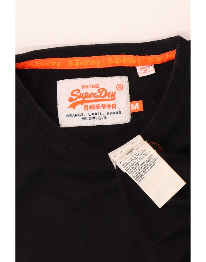 Superdry T-Shirt Homme Noir Moyen Coton