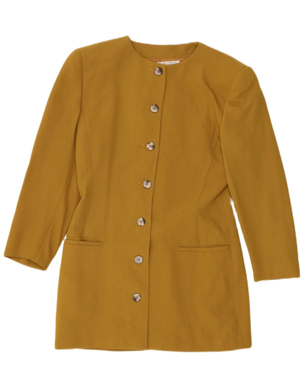 BASILE Veste blazer longue à 7 boutons pour femme IT 42 Laine jaune moyen