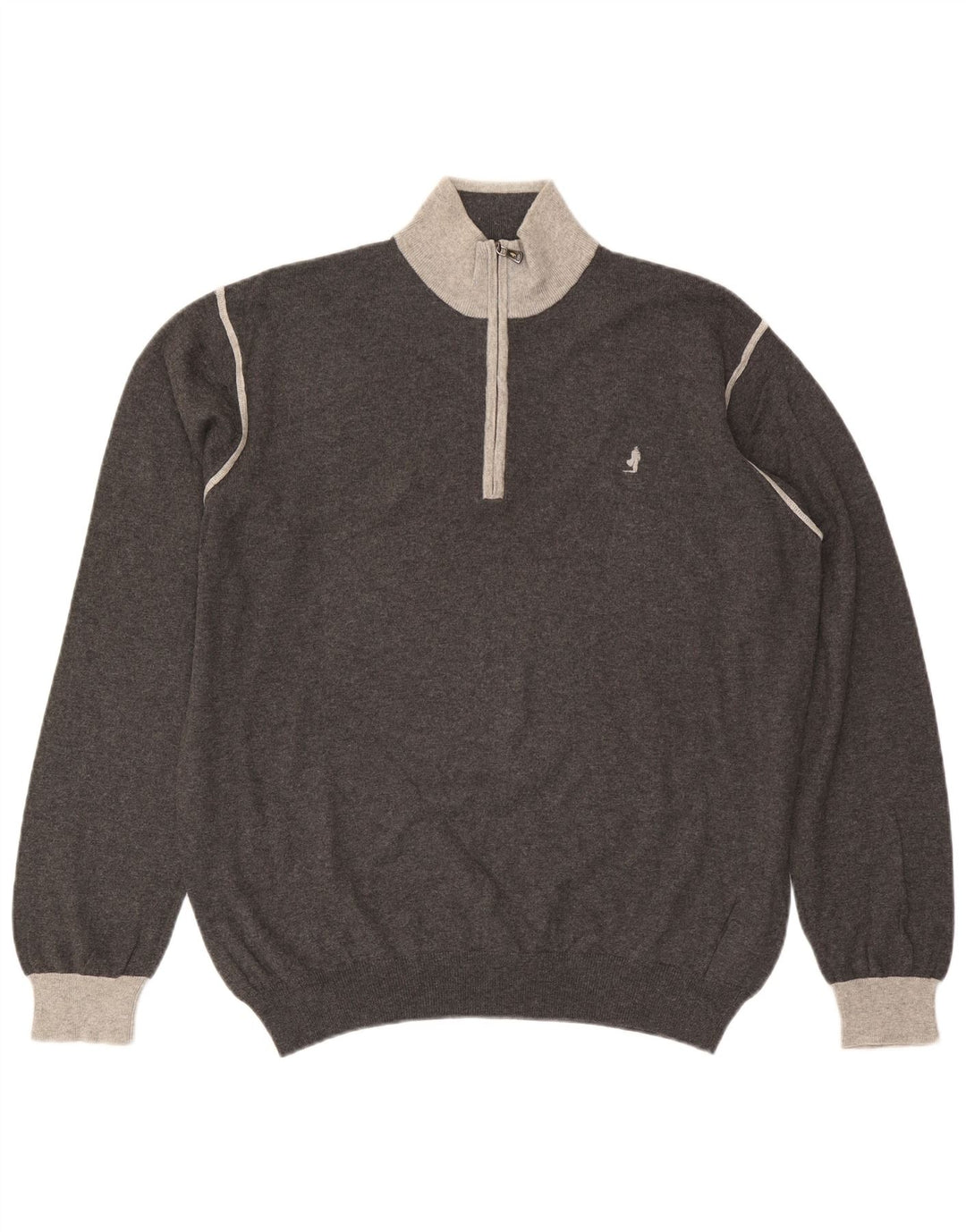 MARLBORO CLASSICS Pull col zippé homme 2XL Gris Coton