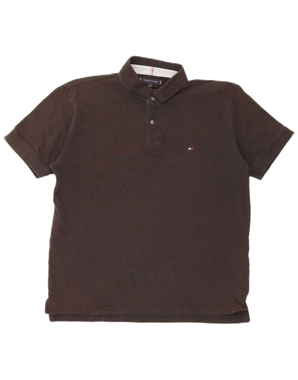 Tommy Hilfiger Polo Regular Fit Homme Coton Noir XL
