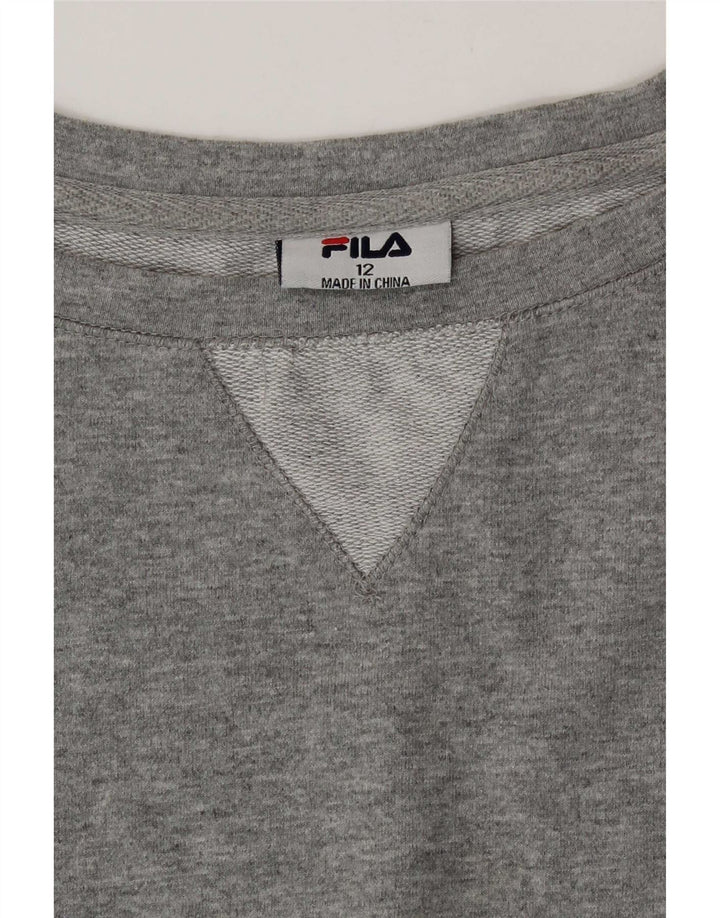 Fila Sweat-shirt pour femme UK 12 Gris moyen Colourblock