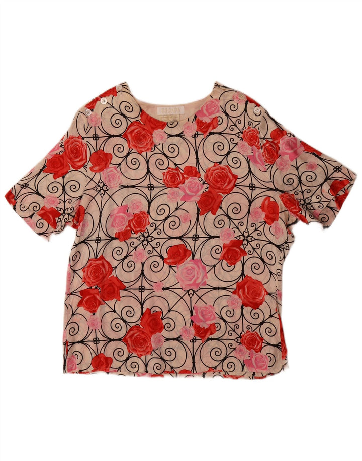 Escada Chemisier Femme Top EU 42 Grande Soie Florale Multicolore