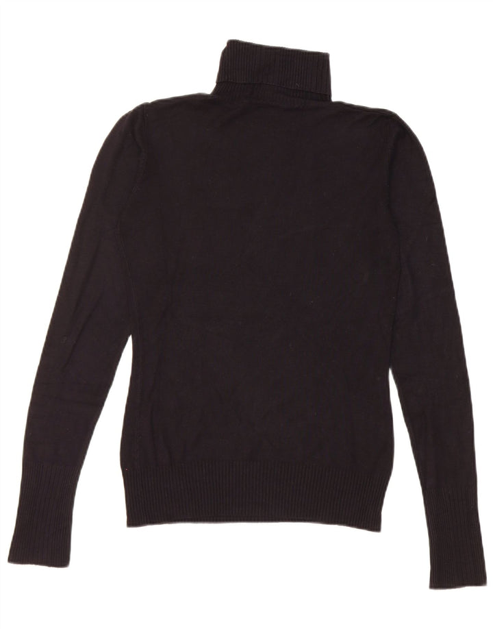 Guess Pull graphique à col roulé pour femme UK 8 Small Noir
